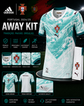 Portugal Away Jersey 2024/25 – Fan Version (Mint Green & White)