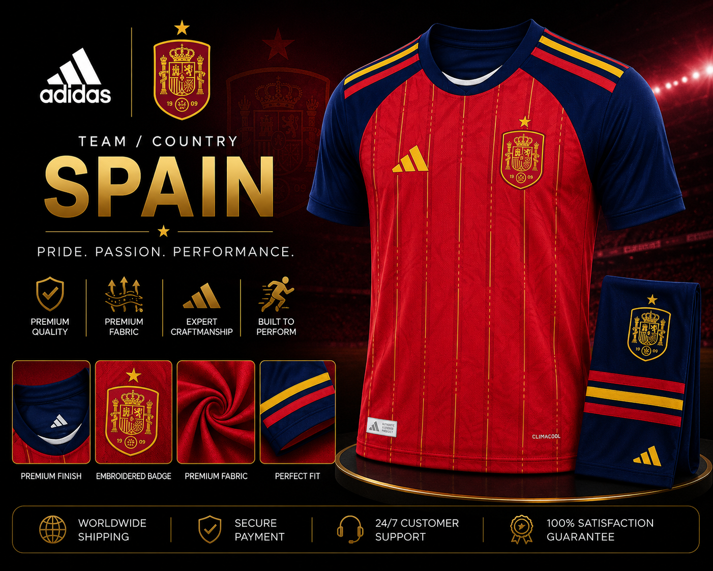Spain Home Jersey 2024/25 – Premium National Team Football Jersey