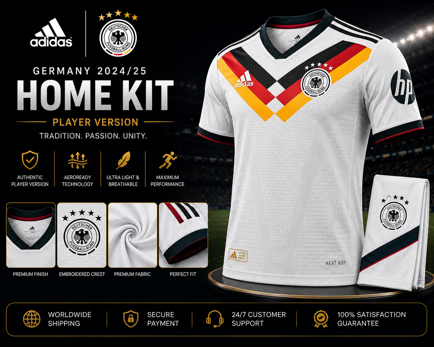 Germany Home Kit Player Version 2024/25 Football Jersey