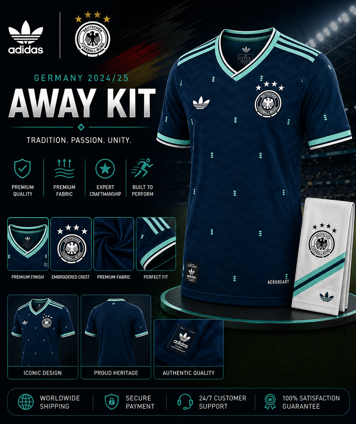Germany Away Jersey 2024/25 – Premium National Team Football Jersey