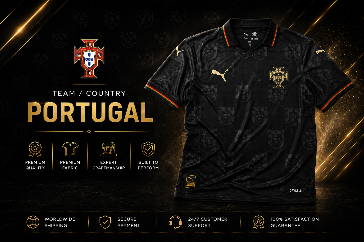 Portugal Black Edition Jersey 2024/25 – Premium National Team Football Jersey