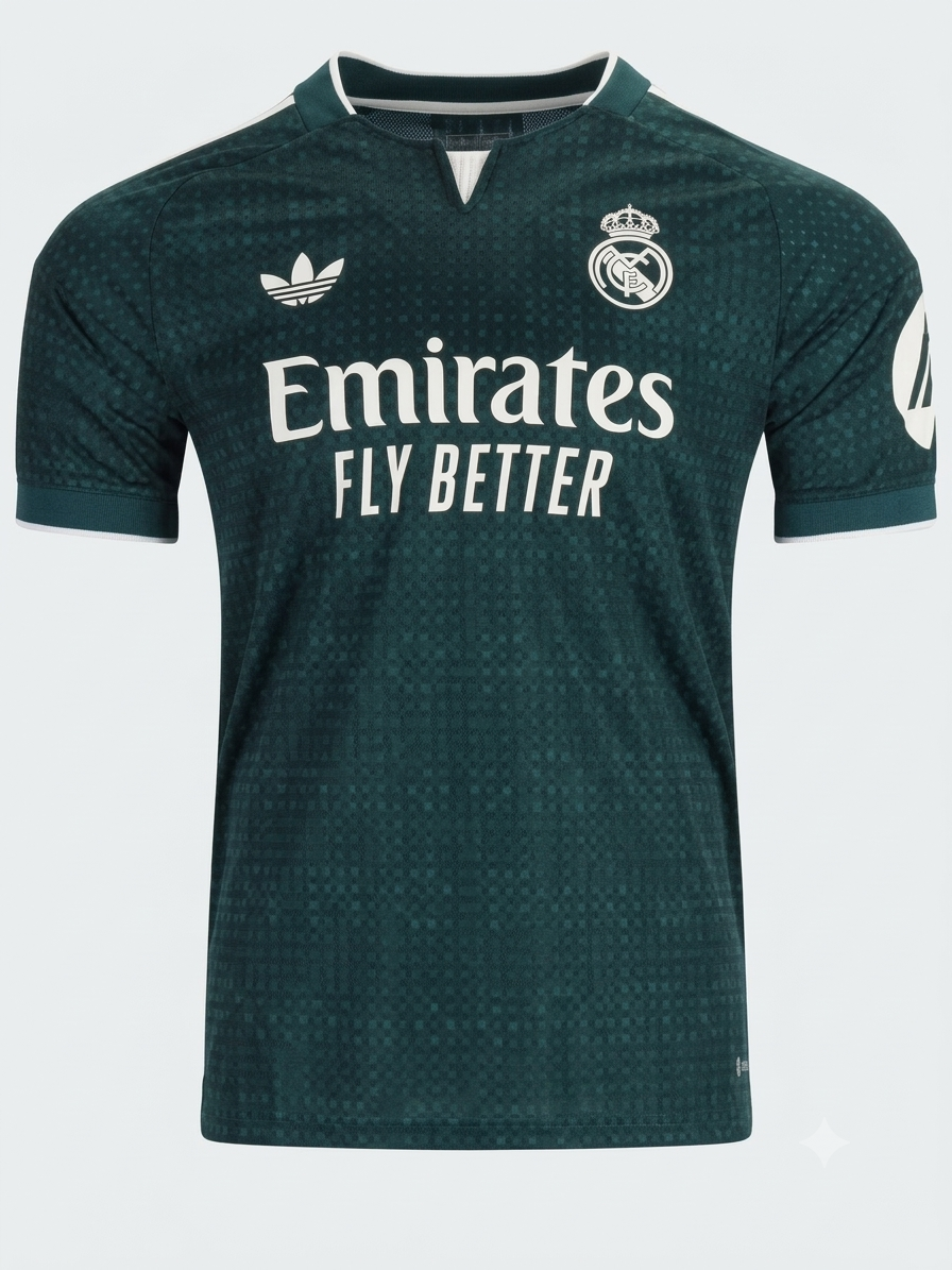 Real Madrid Third Jersey - Forest Green & White Original Trefoil Edition